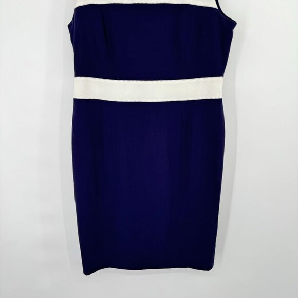 Tommy Hilfiger Women's Sleeveless Sheath Dress Navy White Stripe Size 12 - Picture 5 of 10